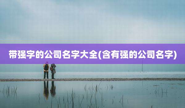 带强字的公司名字大全(含有强的公司名字)