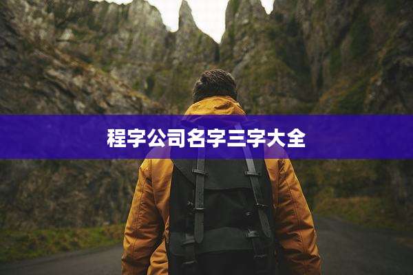 程字公司名字三字大全