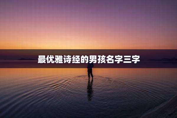 最优雅诗经的男孩名字三字