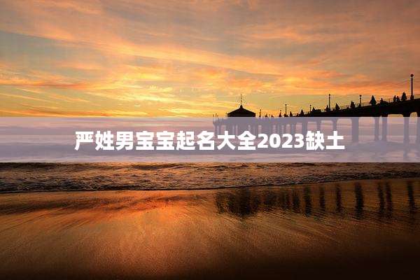 严姓男宝宝起名大全2023缺土