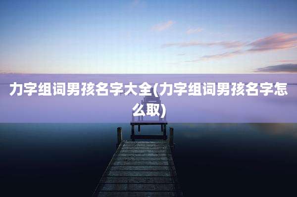 力字组词男孩名字大全(力字组词男孩名字怎么取)