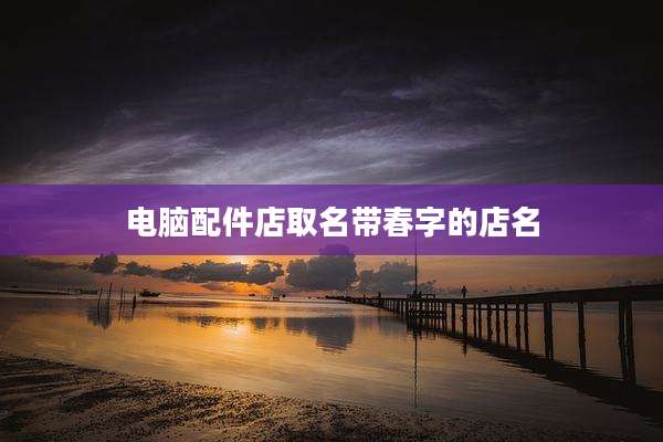 电脑配件店取名带春字的店名