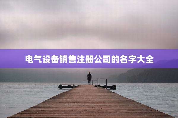 电气设备销售注册公司的名字大全