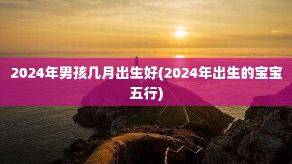 2024年男孩几月出生好(2024年出生的宝宝五行)