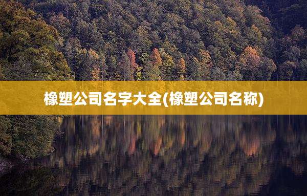 橡塑公司名字大全(橡塑公司名称)