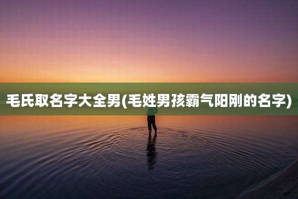 毛氏取名字大全男(毛姓男孩霸气阳刚的名字)