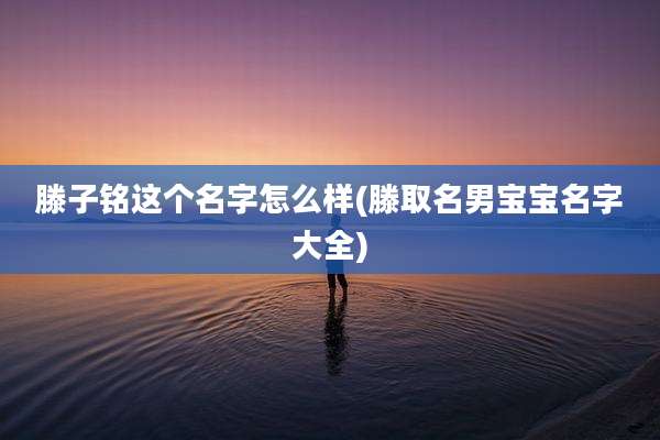 滕子铭这个名字怎么样(滕取名男宝宝名字大全)