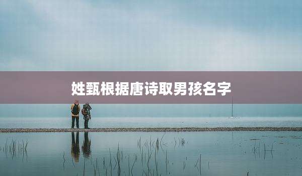 姓甄根据唐诗取男孩名字