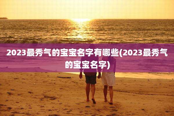 2023最秀气的宝宝名字有哪些(2023最秀气的宝宝名字)