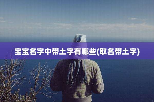 宝宝名字中带土字有哪些(取名带土字)