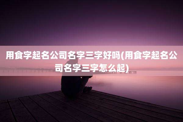 用食字起名公司名字三字好吗(用食字起名公司名字三字怎么起)
