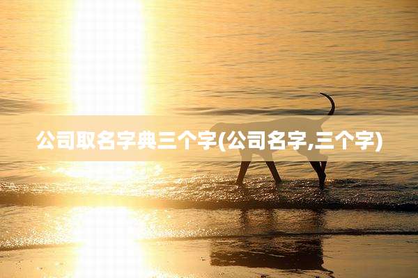 公司取名字典三个字(公司名字,三个字)