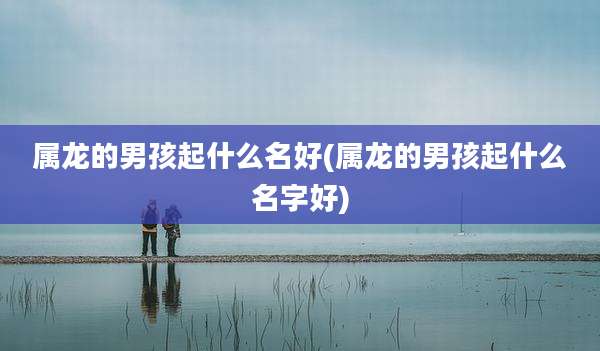 属龙的男孩起什么名好(属龙的男孩起什么名字好)