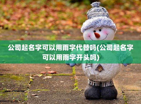公司起名字可以用雨字代替吗(公司起名字可以用雨字开头吗)
