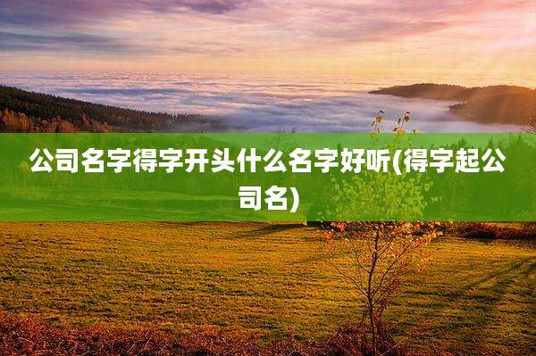 公司名字得字开头什么名字好听(得字起公司名)
