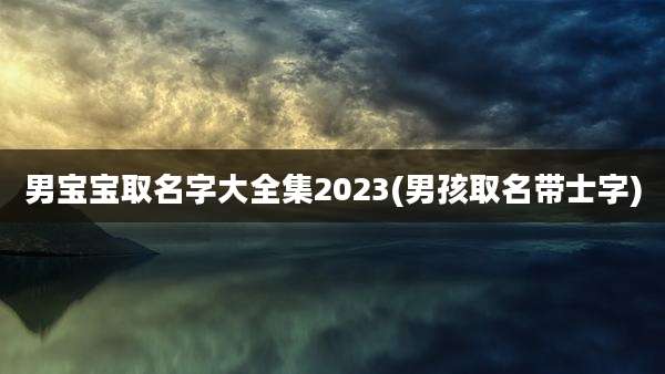 男宝宝取名字大全集2023(男孩取名带士字)