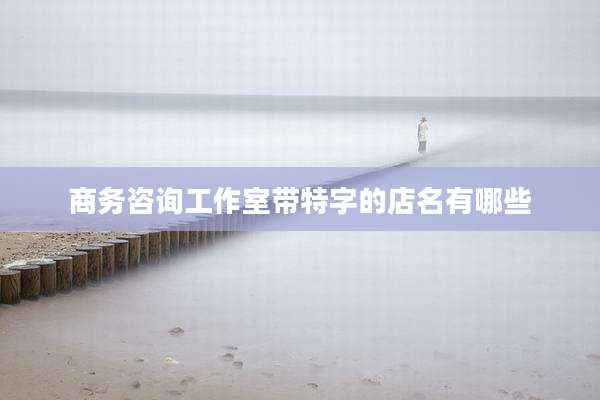 商务咨询工作室带特字的店名有哪些