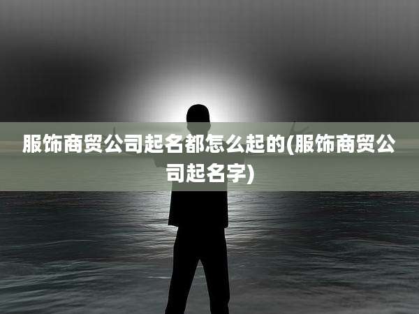 服饰商贸公司起名都怎么起的(服饰商贸公司起名字)