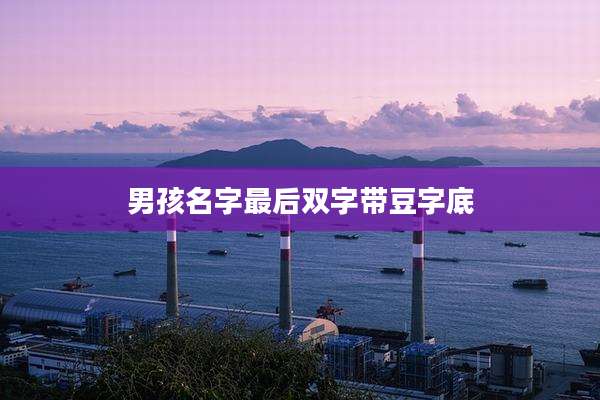 男孩名字最后双字带豆字底