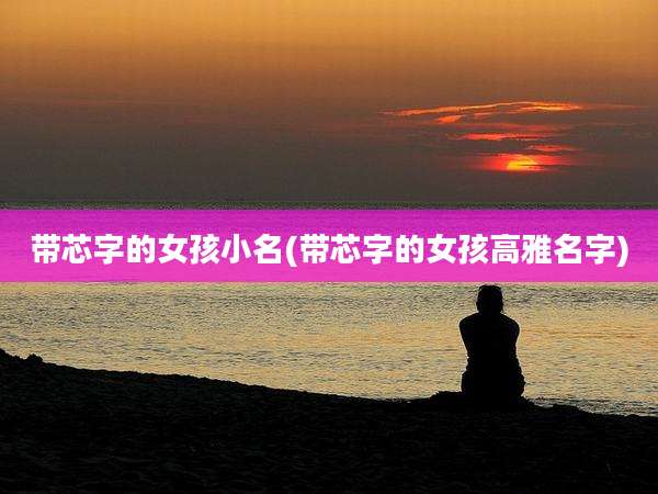 带芯字的女孩小名(带芯字的女孩高雅名字)