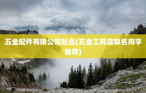 五金配件有限公司起名(五金工具店取名用字推荐)