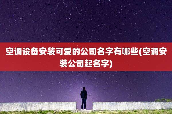 空调设备安装可爱的公司名字有哪些(空调安装公司起名字)