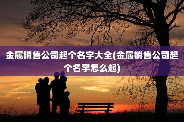 金属销售公司起个名字大全(金属销售公司起个名字怎么起)