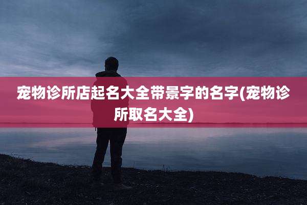 宠物诊所店起名大全带景字的名字(宠物诊所取名大全)