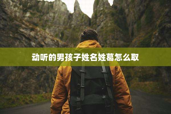动听的男孩子姓名姓葛怎么取