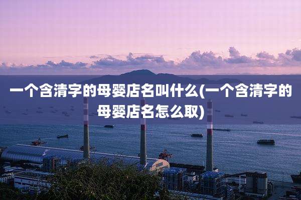 一个含清字的母婴店名叫什么(一个含清字的母婴店名怎么取)