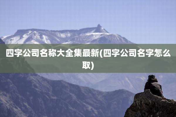 四字公司名称大全集最新(四字公司名字怎么取)