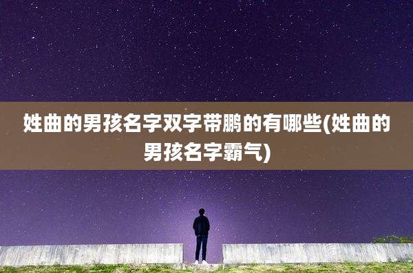 姓曲的男孩名字双字带鹏的有哪些(姓曲的男孩名字霸气)