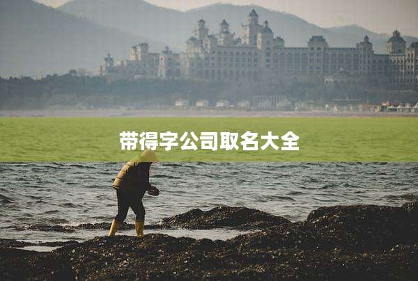 带得字公司取名大全