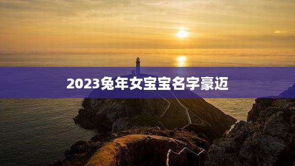 2023兔年女宝宝名字豪迈