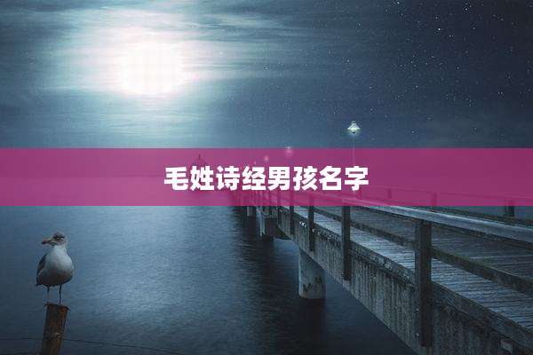 毛姓诗经男孩名字