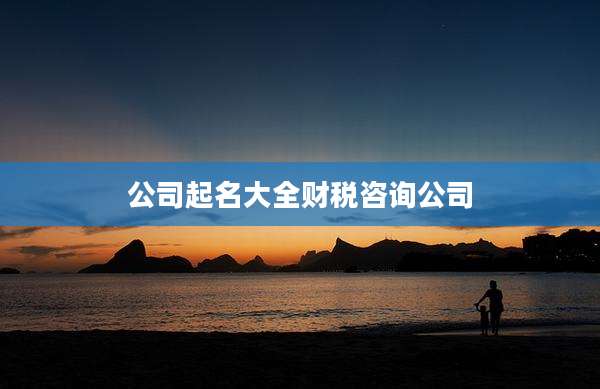 公司起名大全财税咨询公司