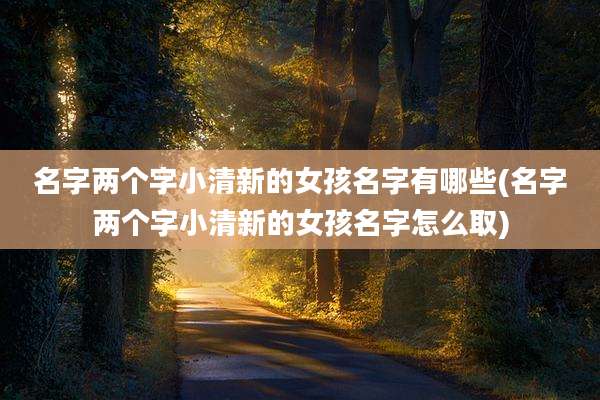 名字两个字小清新的女孩名字有哪些(名字两个字小清新的女孩名字怎么取)