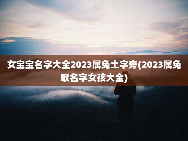 女宝宝名字大全2023属兔土字旁(2023属兔取名字女孩大全)