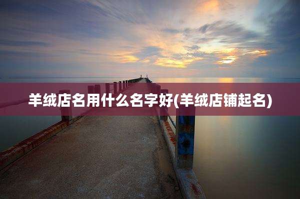 羊绒店名用什么名字好(羊绒店铺起名)