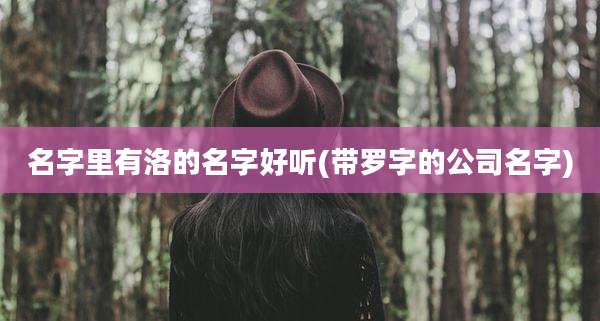 名字里有洛的名字好听(带罗字的公司名字)
