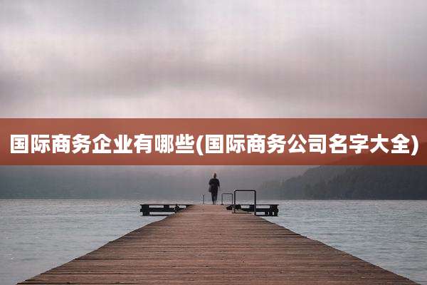 国际商务企业有哪些(国际商务公司名字大全)