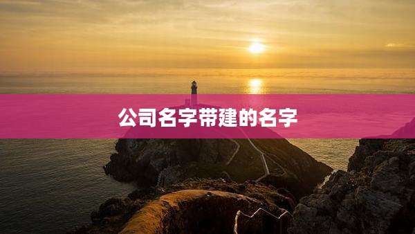 公司名字带建的名字
