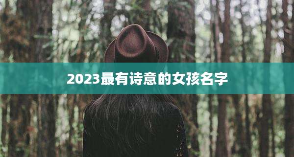 2023最有诗意的女孩名字