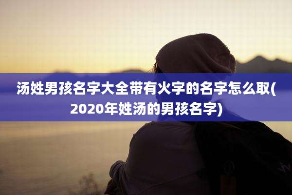 汤姓男孩名字大全带有火字的名字怎么取(2020年姓汤的男孩名字)