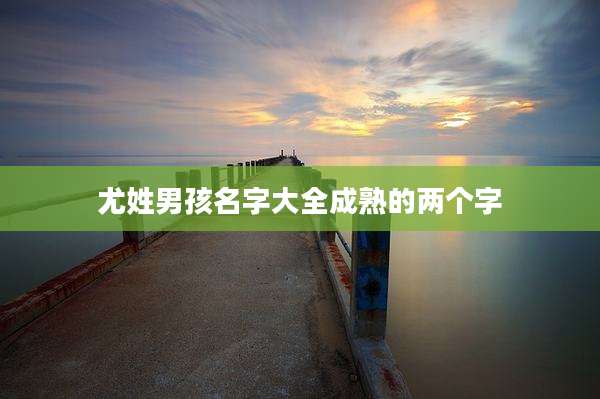 尤姓男孩名字大全成熟的两个字
