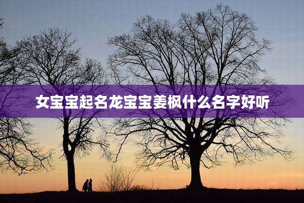 女宝宝起名龙宝宝姜枫什么名字好听