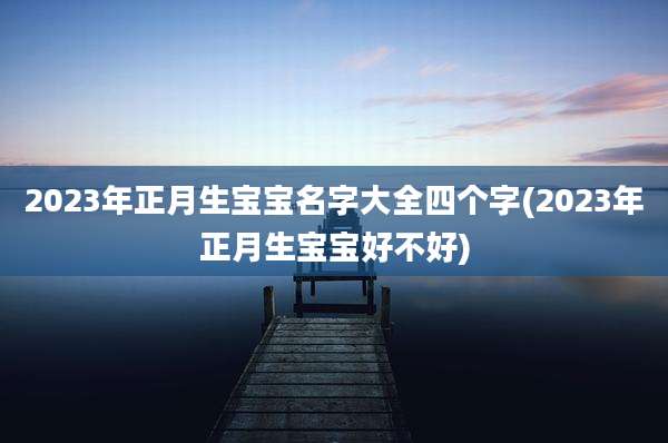 2023年正月生宝宝名字大全四个字(2023年正月生宝宝好不好)