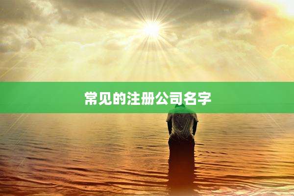 常见的注册公司名字