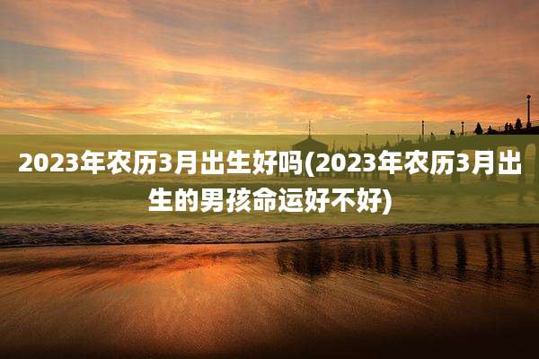 2023年农历3月出生好吗(2023年农历3月出生的男孩命运好不好)