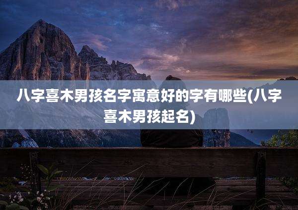八字喜木男孩名字寓意好的字有哪些(八字喜木男孩起名)